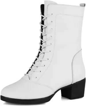 Women's Jazz Boots Leather Dancing Shoes for Girls Ladies Split Sole Casual Dance Shoes