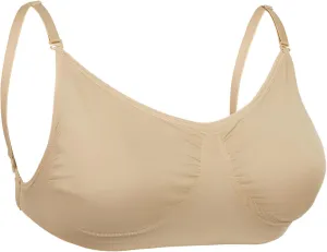 Women's Nude Dance Bra Clear Strap Invisible Backless Ballet Bras with 2 Pairs Adjustable Straps Seamless Underwear