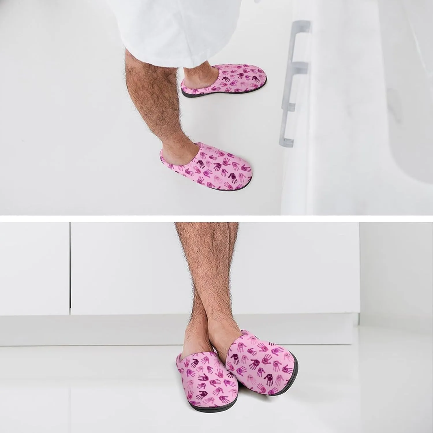 Womens Slippers Comfy Bedroom Slip-On Shoes Ladies Halloween Slippers Warm Cotton Clog House Slippers Indoor Outdoor