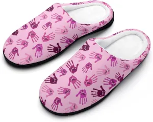 Womens Slippers Comfy Bedroom Slip-On Shoes Ladies Halloween Slippers Warm Cotton Clog House Slippers Indoor Outdoor
