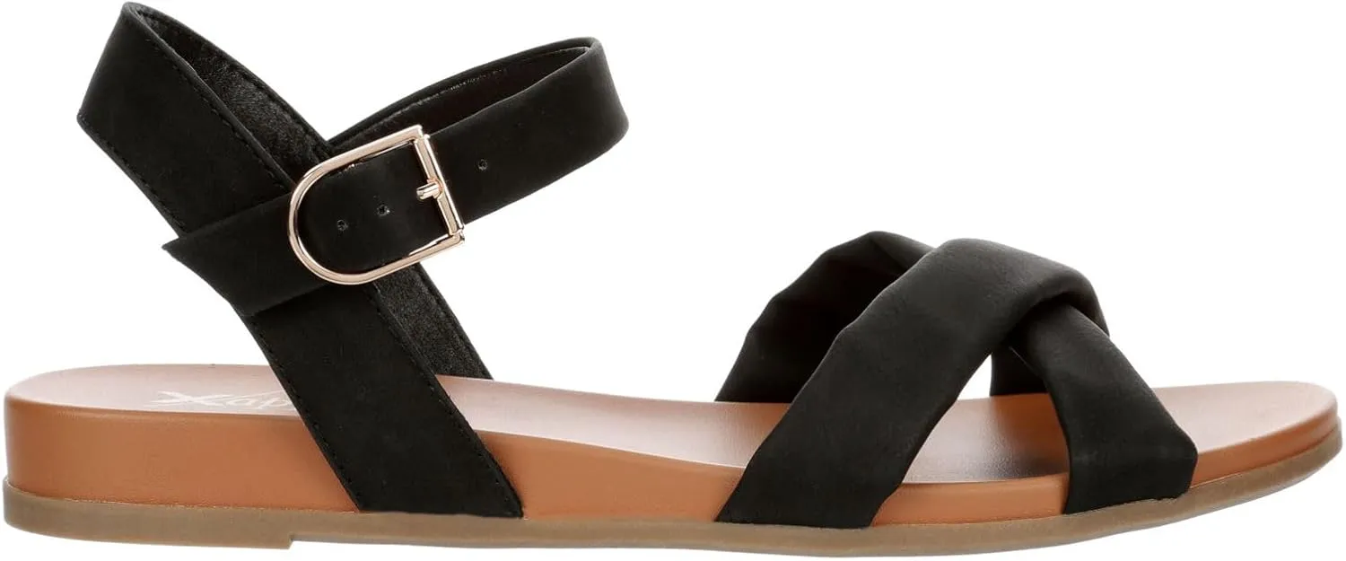 XAPPEAL Rayna - Women's Strappy Open Toe Casual Flat Sandals