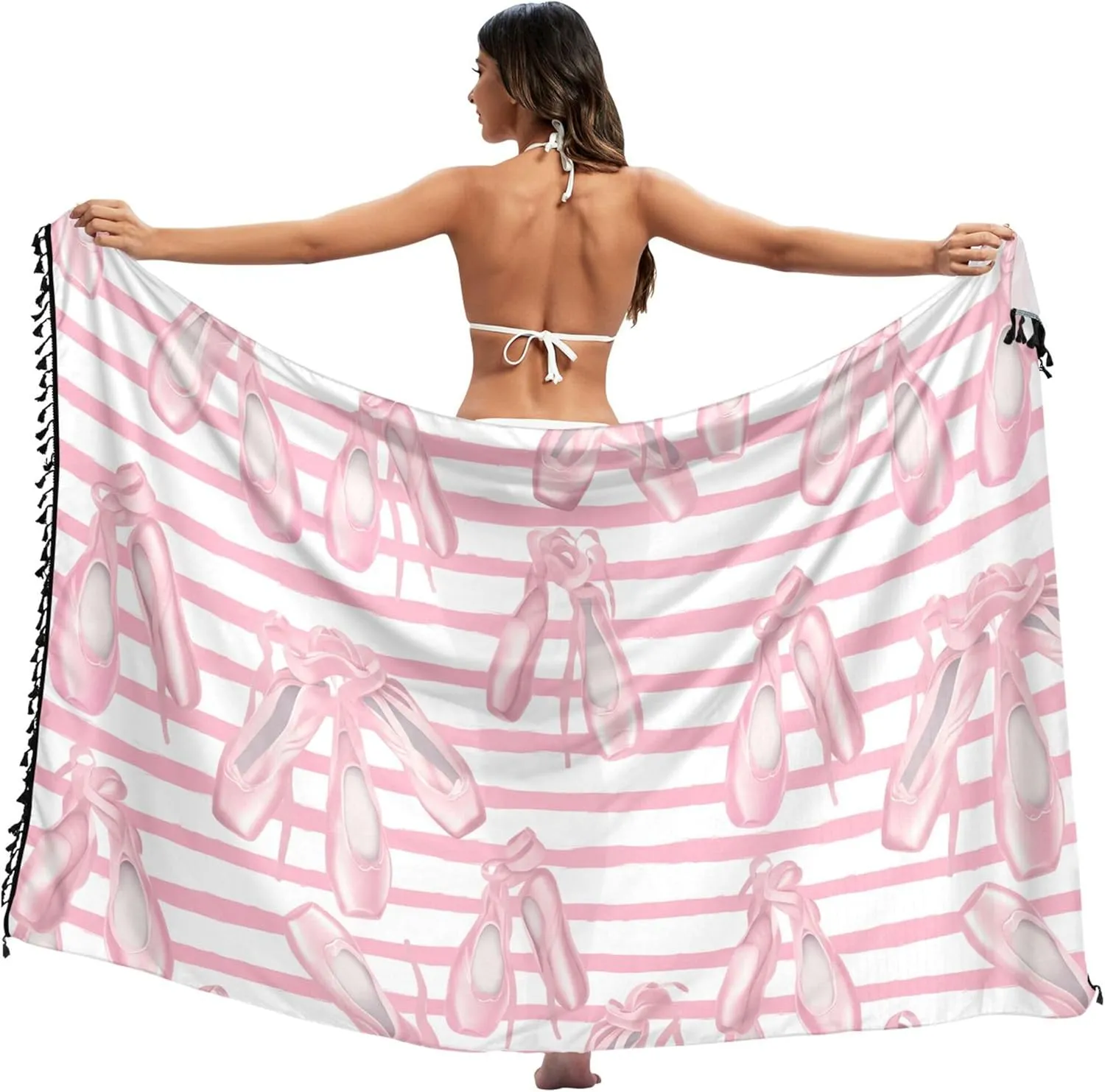 xigua Ballet Shoes Women's Beach Sarong Coverups, Summer Beach Bikini Wrap Skirt