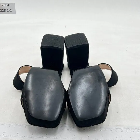 YDN Casual Open Toe Sandals Chunky Low Heel Slip On Mule Comfy Summer Slide Sh