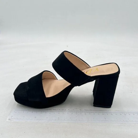 YDN Casual Open Toe Sandals Chunky Low Heel Slip On Mule Comfy Summer Slide Sh