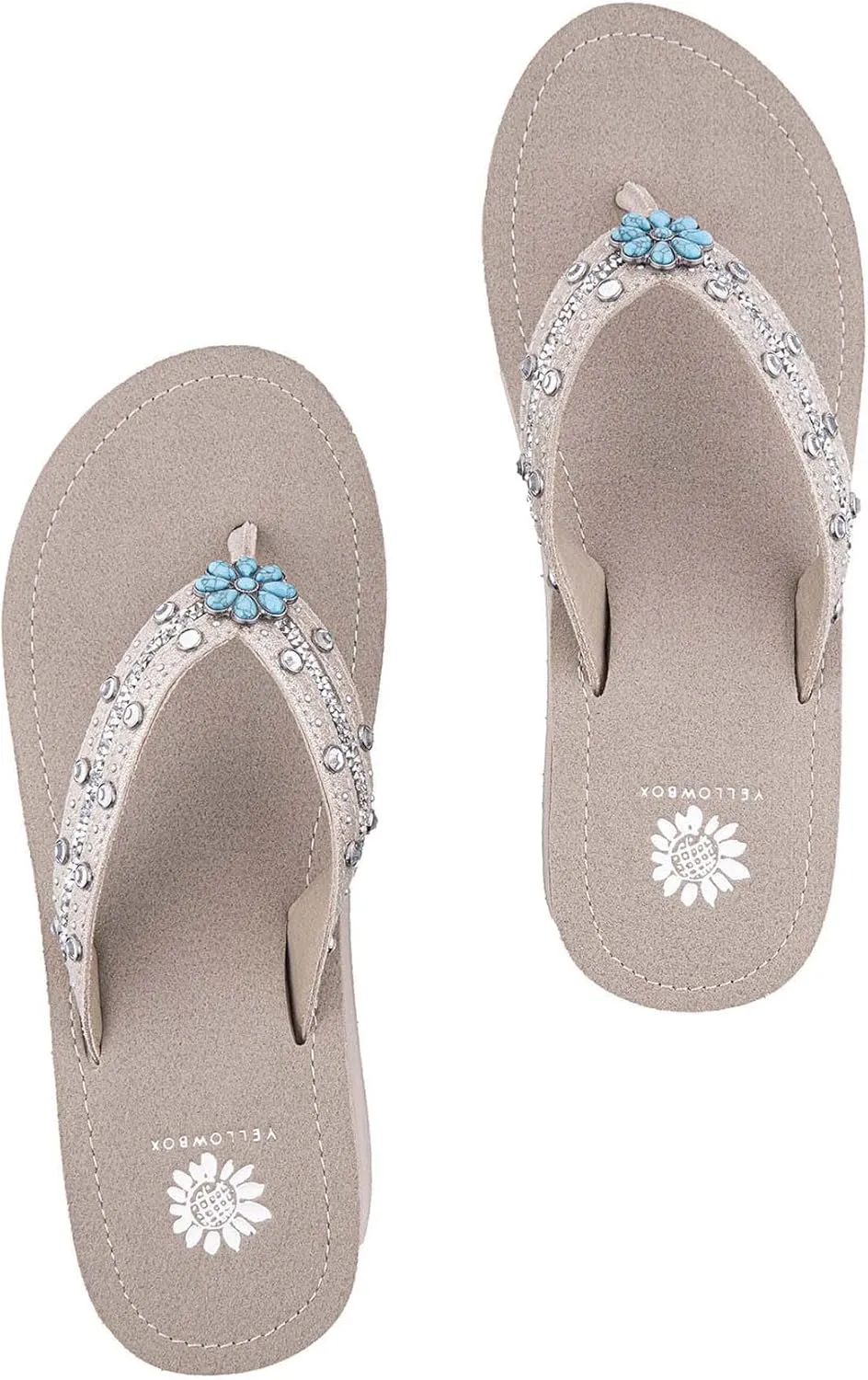 Yellow Box Women's Terell Wedge Sandal, Round Toe, Medium-High 2 Inch Heel, 0.75 Inch Platform Comfortable Flip-Flop