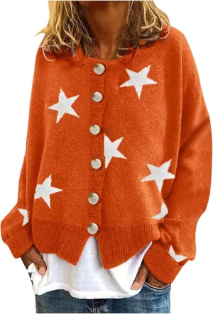 YOMXL Women's Christmas Cardigan Sweaters 2023 Open Front V-Neck Long Sleeve Button Jackets Warm Ugly Christmas Kintwear