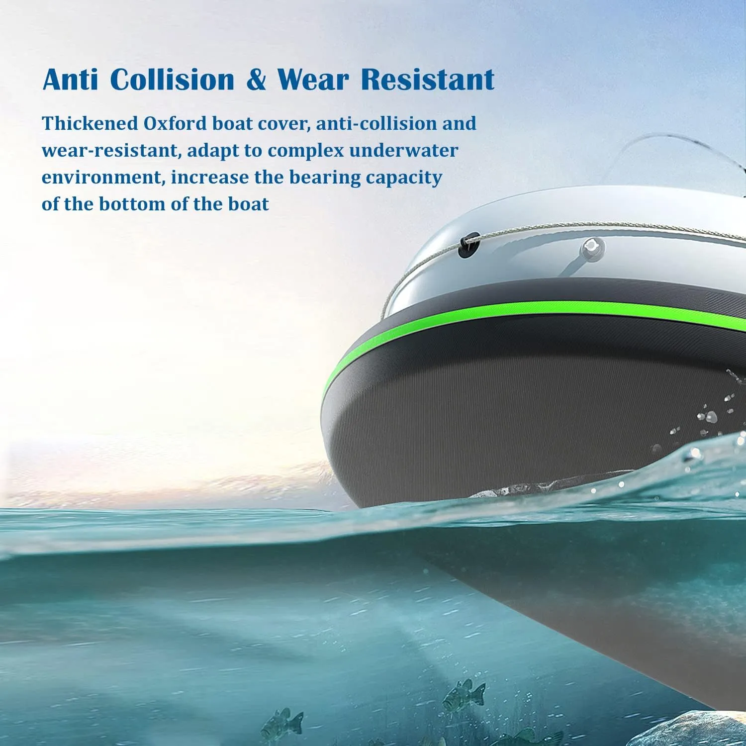 YUEWO Inflatable Boat for Adults, Inflatable Dinghy, Fishing Inflatable Kayak, Heavy Duty Inflatable Canoe River Inflatable Raft Lake, Air Blow Up Boat with 2 Paddle