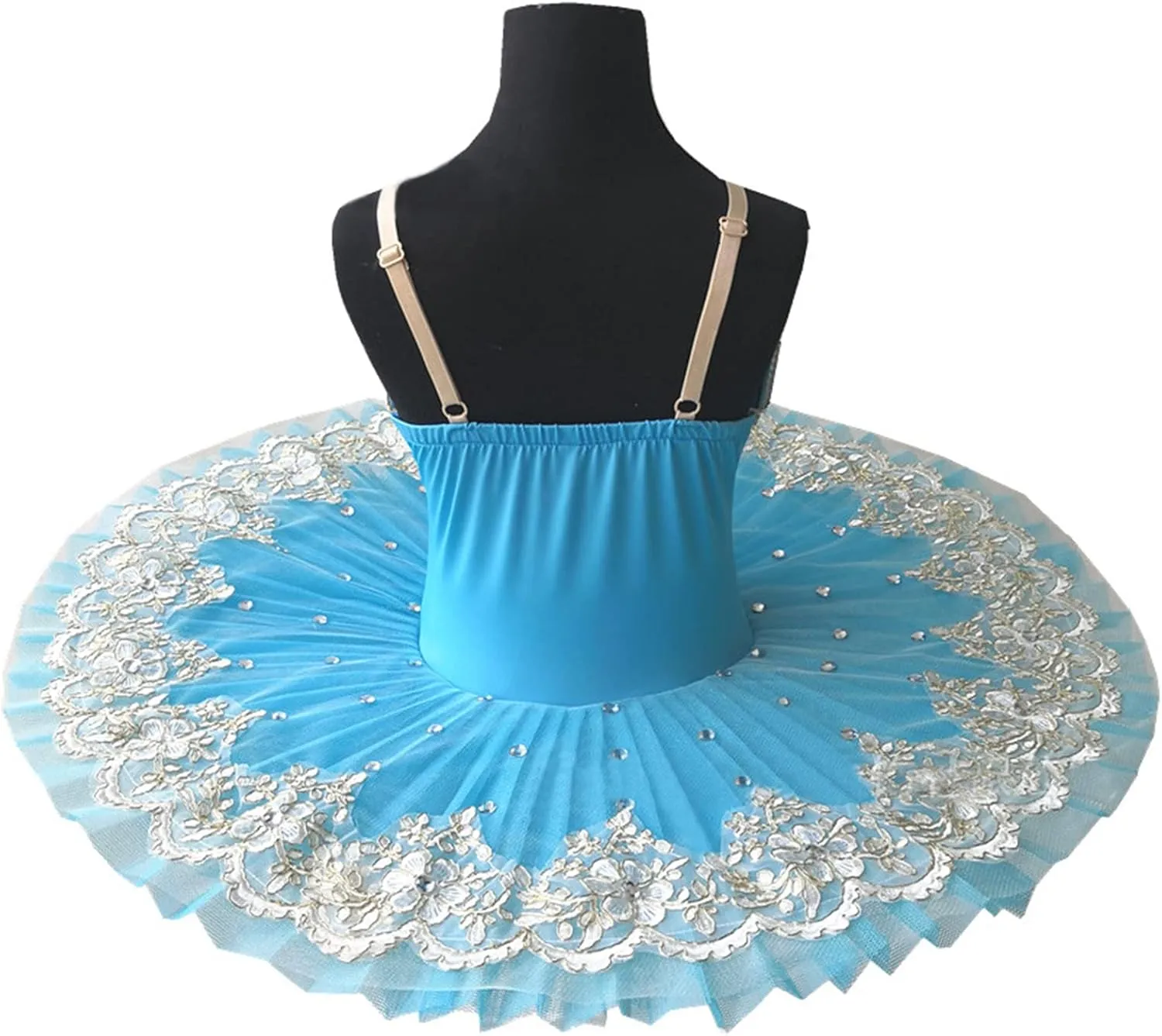 ZX Girls Camisole Skirted Leotard Ballet Dress Sparkle Lace Swan Lake Tutu Ballerina Costumes for Competition 4-13Y